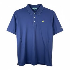 Masters Collection‎ Men’s XL Golf Polo Navy Blue Cotton Short Sleeve Embroidered
